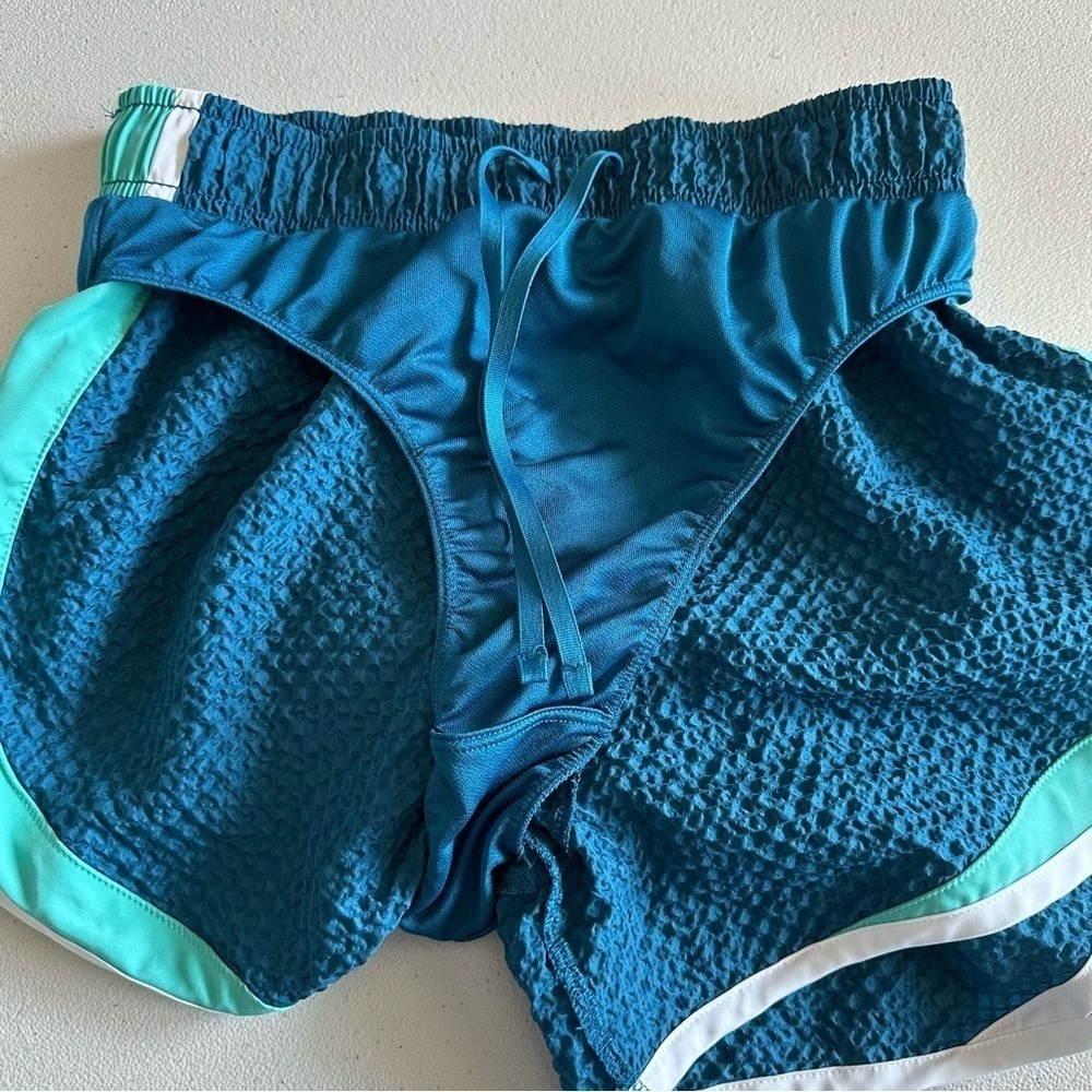 Nike Women's Shorts Nike Blue And Teal Running Athletic Shorts - Picture 10 of 13
